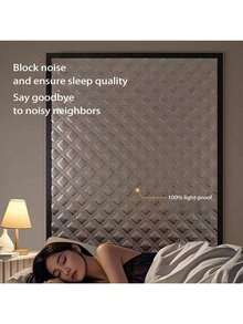 1片隔热窗膜，防风保暖，适用于冬季卧室遮光帘，魔术贴安装，无需钻孔 - 黑與白 - 查看 5