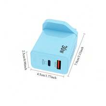 Củ sạc nhanh du lịch 30W giao diện kép, đầu ra cổng kép USB-A+C, hỗ trợ giao thức sạc nhanh thông minh, tương thích với iPhone 17/16/15/14/13/12/11 Pro Max/X/8 Series, Galaxy S/Note Series, điện thoại Android, máy tính bảng và các thiết bị khác. Nhỏ gọn và dễ mang theo. - Xem 3