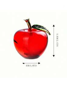 1pc Crystal Apple Creative Gift, Holiday Decor Craft, Car & Home Decoration, Valentine's Day Gift, Romantic Decor For Boyfriend, Girlfriend, Best Friend, Birthday Present - Multicolor - View 2