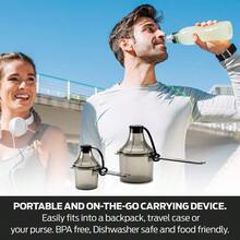 Scoopie Quad Pack 4 Count Portable Scoop and Travel Container Funnel Pre and Post Workout Pack on the go Powder - Water Bottle Dispenser and Shaker Bottle White - Blanco - Ver 3