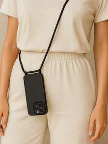 IP15 Pro Max Phone Case With Adjustable Cord | Minimalist Case With Crossbody Strap - 淺粉色 - 查看 3