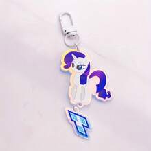 My Little Pony Creative Acrylic Keychain For Backpacks - Fluttershy Rarity Twilight Sparkle Pinkie Pie - Adorable Accessory Compact And Cute, Pairs Perfectly With Any Bag Or Backpack Accessory. Ideal For School And Office Use. The Perfect Gift For Young People On Birthdays, Christmas, And Back-To-School Season. Suitable For Birthday Celebrations, Ideal As A Friend Gift, Or Commemorative Present. - Multicolor - View 12