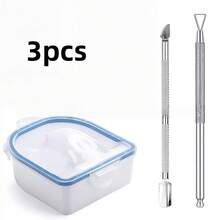 1个/2个/3个装指形卸甲碗，美甲工具，指甲边缘推/指甲边缘去除器/凝胶指甲油卸除浸泡碗，3件套，护理碗，适用于美甲沙龙，美甲用品 - 彩色 - 查看 12