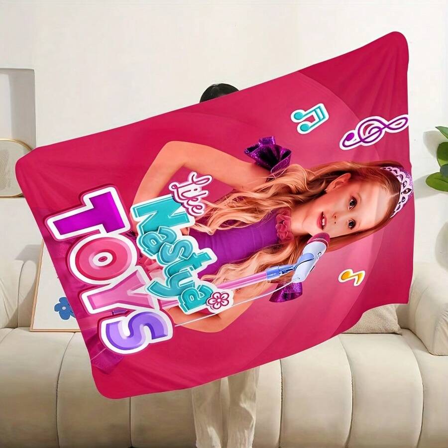Like Nastya Theme Pattern Flannel Blanket Soft And Comfortable Bedroom Sofa Cover Blanket Suitable For All Seasons, The Best Gift To Give To People - Nhiều màu - Xem 1