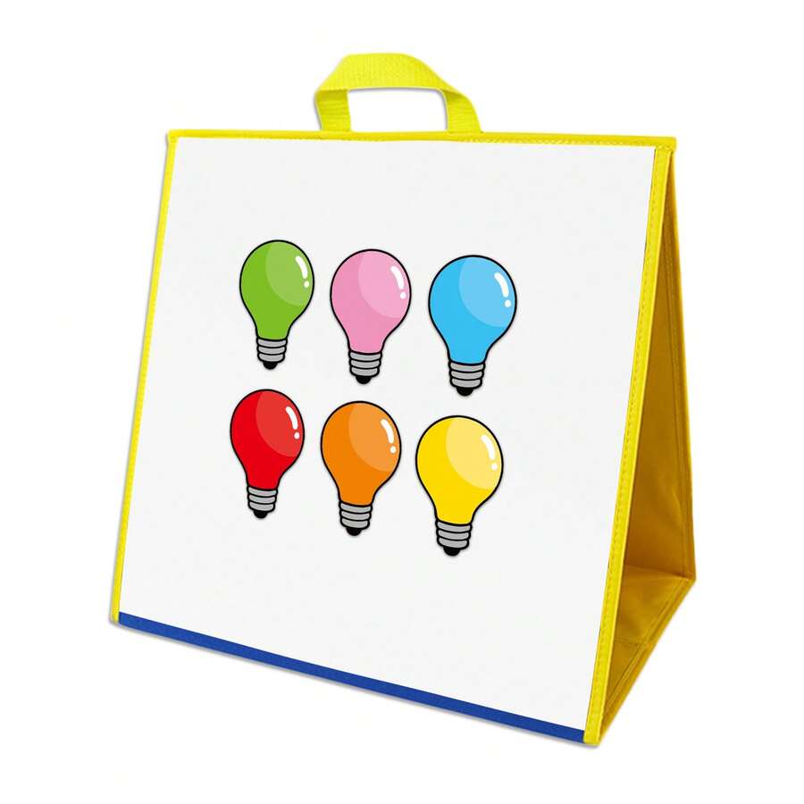 Quixorblex Conjunto de 6 adesivos reutilizáveis em formato de lâmpada para escrita, apagáveis a seco, autoadesivos e absorvíveis, removíveis para lousas brancas e negras, decoração de murais, artigos de papelaria coloridos para escritório e escola, recursos para professores, essenciais para a volta às aulas, para família, escola, sala de aula e escritório.