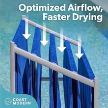 Coast Modern Pool Towel Rack Choose Your Color - Outdoor Indoor 5 Beach Towel PVC Drying Rack - 灰色的 - 查看 5