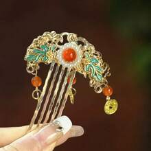 1pc Tassel Hair Clip Hairpin, Retro Comb Hairpiece, Chinese Style Hair Accessory, Women's Daily & Party Decoration, Fashion Jewelry, Girlfriend Gift, Hair Comb, Side Comb, School Supplies, Wedding, Hair Accessory, Headpiece