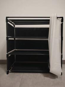 4/6/7/8 Tier Space Saving Shoe Rack With Curtain, Fashionable Multi-Layer Storage Design, Suitable For Home, Hotel, Dorm, Living Room, Balcony, Entryway - Multicolor - View 15