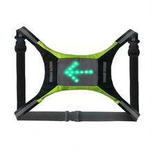 Chaleco reflectante para ciclismo, Clip reflectante para mochila, Recargable por USB con control remoto LED intermitente, Adecuado para ciclismo, correr y patinaje - Gris - Ver 3