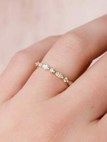 1pc Unique And Elegant Marquise Round Diamond-Style Moissanite Wedding Ring, S925 Sterling Silver Luxury Engagement Ring, Promise Ring, Anniversary Ring, Women's Jewelry Gift, Christmas Gifts - Marquise Diamond Moissanite Ring - View 8