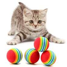 10/20pcs Cat Self-Playing Colorful Balls, Suitable For Cats To Exercise, Relieve Boredom, Grind Teeth And Clean Teeth, Made Of Durable And Materials, Interactive For Owners And Pets - Multicolor - View 6