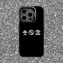 Funda de teléfono Rock Bad O-Omens para 17,16,15,14,13,12,11,Pro,Max,Plus, cubierta mate negra a prueba de golpes - z2 - Ver 13