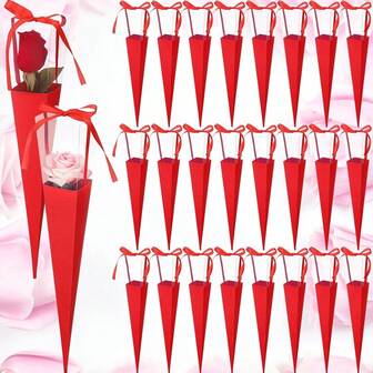 5 piezas Caja de regalo de flores para el Día de San Valentín, regalo del Día de San Valentín, caja de regalo de flores de rosa, caja de embalaje de ramo de flores, caja de regalo de flores frescas para boda, cumpleaños y Día de San Valentín, caja de embalaje de ramo individual, caja de embalaje para arreglos florales, caja de flores frescas