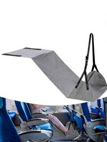 1pc Adjustable Airplane Foot Hammock, Portable Airplane Foot Hammock, Travel Foot Support, Travel Footrest, Foldable Footrest, Travel Footstool, Equipped With Adjustable Straps And Comfortable Cushions - Multicolor - View 4