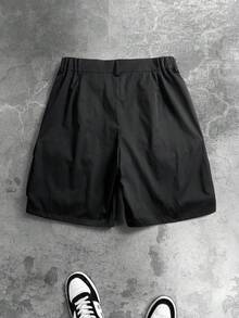Men's Cargo Shorts, Multi-Pocket Street Style, Summer Bottoms - Black - View 5