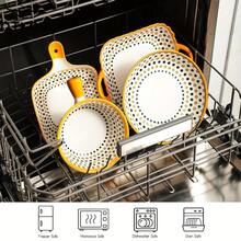 4 Piece Nordic Ceramic Sets, Various Combinations, Simple Yet Elegant Patterns. Sizes Have Practical Capacities, Holding Staples, Cold Dishes, Salads, Hot Soups. Perfect For Family Gatherings And High-End Hotel Banquets - 白色 - 查看 6