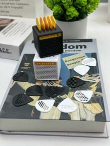 A Simple Yet Premium Guitar Pick Storage Box. This Desktop Guitar Pick Holder Is Suitable For Picks With A Thickness Of 0.062 Inches Or Less. It Can Also Be Used As A Storage Box For Gaming Accessories. This Storage Box Is Durable And Space-Saving. - Guitar Accessories - Guitar Storage - Home Decor - Valentine's Day Gift - Birthday Gift. - Multicolor - View 11