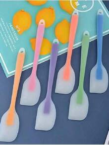 1/3/6 Pieces, Silicone Spatula, Mini Silicone Spatula, Fruit Jam Spatula, High-Temperature Resistant Cream Spatula, Mixing And Baking Tools, Kitchen Utensils, Apartment Essentials (Length 21cm/8.26in) - Multicolor - View 2