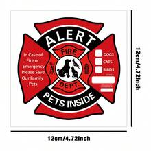 Brodark 宠物在内，宠物警报，紧急门贴，防水防晒，可移除静电窗贴
