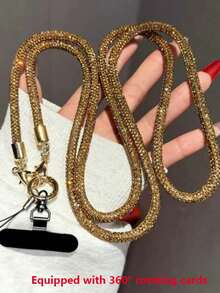 Cordón para teléfono de lujo con cristales y rhinestones para el Día de San Valentín 2026, viene con un pequeño tapete de regalo, adecuado como accesorio de teléfono para el Día de la Madre, reuniones familiares, cumpleaños de amigos, festivales, etc. Esta cadena para colgar el teléfono está diseñada para ser duradera y no romperse fácilmente. (Debido a las diferencias en el ángulo de disparo y la iluminación, puede haber ligeras diferencias de color. Prevalecerá el producto real.) - Negro - Ver 17