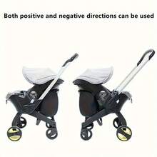 Bolsa para Carrinho de Bebê Doona, Bolsa com Zíper Antiderrapante para Cadeirinha de Carro, Bolsa Organizadora para Acessórios de Carrinho, Bolsa para Fraldas para Mamães - Preto - Ver 5