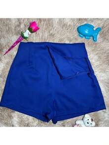 Shorts, Fabric, Zipper, Pocket, Vermuda, Daily, ALL - Xanh đậm - Xem 3