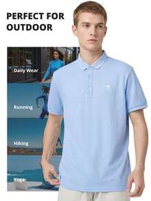 CAMEL CROWN 男士速干运动T恤短袖Polo衫，夏季上衣