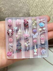 Beautizon Nailartlab 1pc Thorn Rose Nail Art Mold, Dark Gothic Style, New High Transparency Nail Mold - Multicolor - View 4