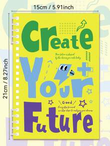 1pc A5 Loose Leaf Binder Notebook, Transparent Cover With Plastic Ring, 60 Sheets 120 Pages Lined Paper, Removable Refillable Study Notebook For School, Stationery Essentials - Multicolor - View 13