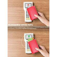 Carteras para Hombre,Tarjetas y Carteras,RFID Bloquean Dinero Clip Doble Pliegue Delgado Genuino Cuero,Tarjetero Bolsillo Moneda Cierre del Imán Billetera,Capacidad para 6Tarjetas de Crédito,36933361 - Multicolor - Ver 6