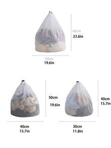 3pcs Laundry Mesh Bags, Durable Washing Machine Laundry Bags, Large Travel Laundry Bags With Drawstring, Suitable For Washing Shirts, Underwear, Bras, Socks, Etc. - Multicolor - View 6