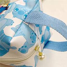 Lilo & Stitch Pochette de rangement portable mignonne - Sac cosmétique en cuir PU élégant pour femmes - Étui multifonction zippé de haute qualité - Parfait pour le maquillage de voyage, les petits articles de toilette et le rangement des accessoires. - Multicolore - Voir 7