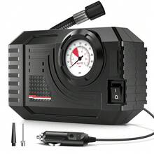 Carsun Tire Inflator Portable Air Compressor, Bicycle Tire Pump, Mini Portable 12V DC Air Compressor, High Brightness Night Lighting, Mechanical Tire Inflator - Upgraded Wired Mechanical Model - View 2
