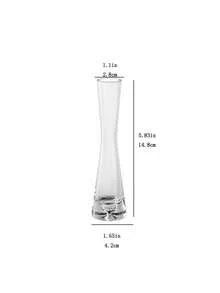 1个简约现代潮流玻璃花瓶，透明水培玻璃，客厅花瓶，北欧ins风创意装饰，家居装饰，房间装饰花瓶