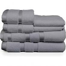 Juego de 6 Toallas de Microfibra de Secado Rápido para Baño, Gimnasio y Manos| Toallas de Baño Grandes, Toallas para Gimnasio y Toallas para Manos en un Juego de Baño - Azul cielo - Ver 1