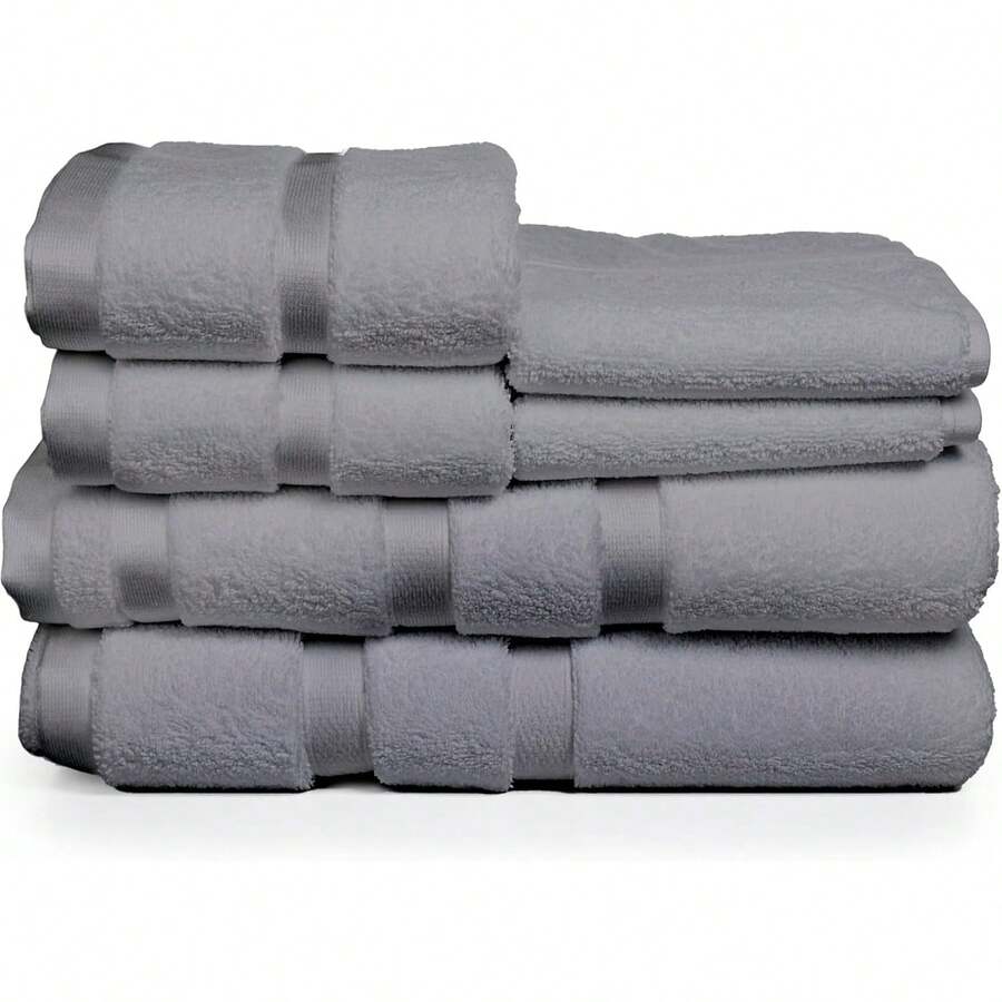 Juego de 6 Toallas de Microfibra de Secado Rápido para Baño, Gimnasio y Manos| Toallas de Baño Grandes, Toallas para Gimnasio y Toallas para Manos en un Juego de Baño - Azul cielo - Ver 1