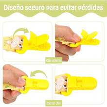9 Pack Clip Universal de Chupete para Niños y Niñas, Tamaño Perfecto para Cualquier Chupón Con o Sin Anillo y Juguetes para Morder para Chupón, Mordedor, Babero y Juguetes, Regalo para Recién Nacidos en Baby Shower y Cumpleaños (B),36914713 - Azul y blanco - Ver 6