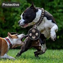 Adjustable Rivet Real Leather Dog Collar - Soft PU Leather Decorated With Fashionable Mushroom, Rivets And Spikes, Durable, Suitable For Male And Female Dogs, With Easily Adjustable Buckle, Comfortable To Wear