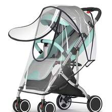 Universal Baby Stroller Rain Cover - Waterproof, Windproof, Dustproof, Insect-Proof, Breathable Design, Plastic Material - Fits All Strollers - Perfect For Outdoor Use - Ideal Gift For New Parents - Multicolor - View 5
