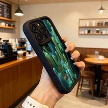 Funda de telefono con borde negro diseño de cactus verde para iPhone uso diario en cafeterias y espacios urbanos,Aplicable a los teléfonos de la serie Apple y Galaxy - Blanco - Ver 6