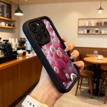 Cubierta de telefono con diseño de perlas y algodón rosa para iPhone funda elegante para mujer estilo coreano ideal para uso diario en cafeterías y salidas sociales,Aplicable a los teléfonos de la serie Apple y Galaxy - Blanco - Ver 6