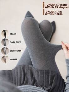 Women's Ribbed High Waist Elastic Skinny Pants, Thick & Thermal Lined Knee High Socks Snow Compression Shaping Tights, OTK Soft & Warm Opaque Stockings, Stirrup Design Women's Thick & Thermal Lined Leggings, Fashionable & Cute Style, Hand/Machine Washable