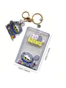 Cute Rilakkuma Card Holder, ID Card, Bus Card, Student ID Case, Photo Card Protector, Pendant, Small Gift, Perfect Present - Multicolor - View 3