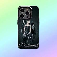 Funda de teléfono Rock Band N- Lanternlight para 17, 16, 15, 14, 13, 12, 11 Plus, Pro Max, funda de teléfono colorida con parte trasera plateada - z8 - Ver 10