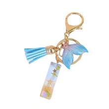 1pc Handmade Crystal Resin Butterfly & Letter Keychain, Tassel Keyring, Small Gift For Wedding, Birthday, Baby Shower, Travel Souvenir, Graduation, Housewarming, Party (5 Styles Available) - Multicolor - View 118