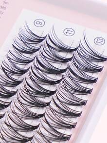 MAGEFY 740/60pcs Fish Tail False Eyelashes, DIY Eyelash Extension Faux Mink Lashes, 8-18mm 20D+30D+40D+50D - Premium D Curl Natural & Thick Individual Lashes, Suitable For DIY Eyelash Extension, Personal Makeup Tools, Natural Soft Criss-Cross Fluffy Lashes, Naturally Long - D - View 9