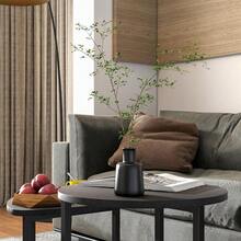 Muebles y accesorios para cocina y comedor.HOJINLINERO - Juego de 2 mesas de centro redondas mesas auxiliares sala de estar mesa de café pequeña negra mesa auxiliar mesa de noche mesa de consola marco de metal fuerte con tapa de madera - negro - Ver 5