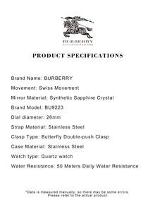 Burberry Stainless Steel Leather And Rhinestone Watch - Silver - View 6