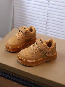 1 Pair Children's Autumn/Winter New Canvas Shoes, Soft Bottom Fashion Versatile Outdoor Anti-Slip Sports Shoes, Toddler/Little Kids Daily Warm Outdoor Sports Shoes