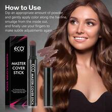 2pcs Hair Powder Stick, Instantly Cover Roots (Brown), Waterproof Root Concealer, Suitable For Sparse Roots, Long-Lasting Quick Cover Roots, Unisex Hair Line Powder Stick - Brown - View 10